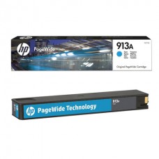 Картридж голубой HP 913A / F6T77AE для HP PageWide 377dw /  452dw Pro / 477dw Pro оригинальный